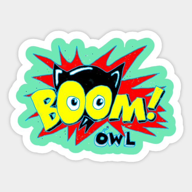 Owl Boom ! Sticker by martinussumbaji